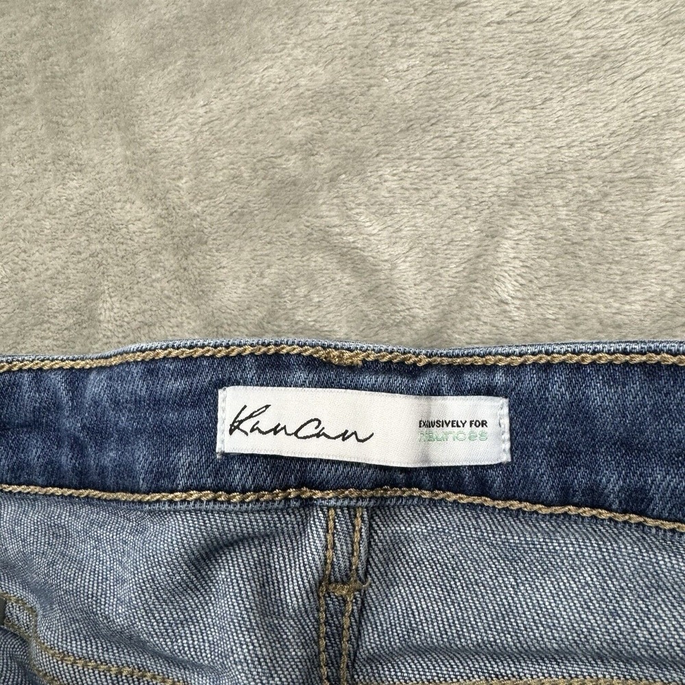 KanCan Jeans Womens 27 Blue Ankle Stretch Medium Wash‎ Denim Frayed Logo Pockets - Picture 6 of 7